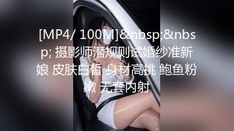 [MP4/ 100M]&nbsp;&nbsp; 摄影师潜规则试婚纱准新娘 皮肤白皙 身材高挑 鲍鱼粉嫩 无套内射