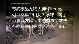 专约极品尤物大神『Kenny’s』 02年中山女大学妹，喝了点酒就发骚，主动要求穿戴整齐跪在房门等两个爸爸回来玩 (1)